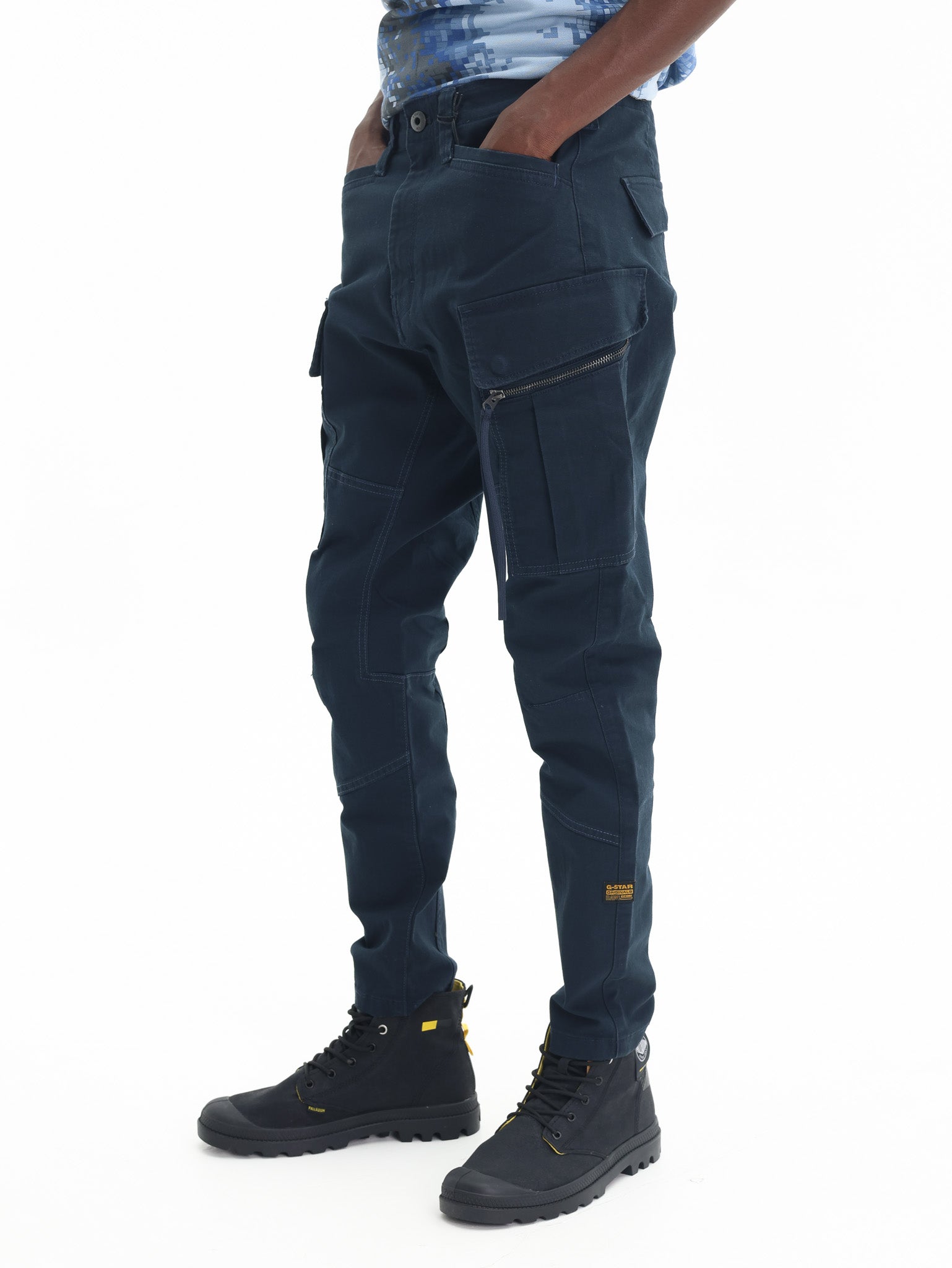 G Star Cargo Pants Zip Pkt 3D Skinny 2.0 Navy